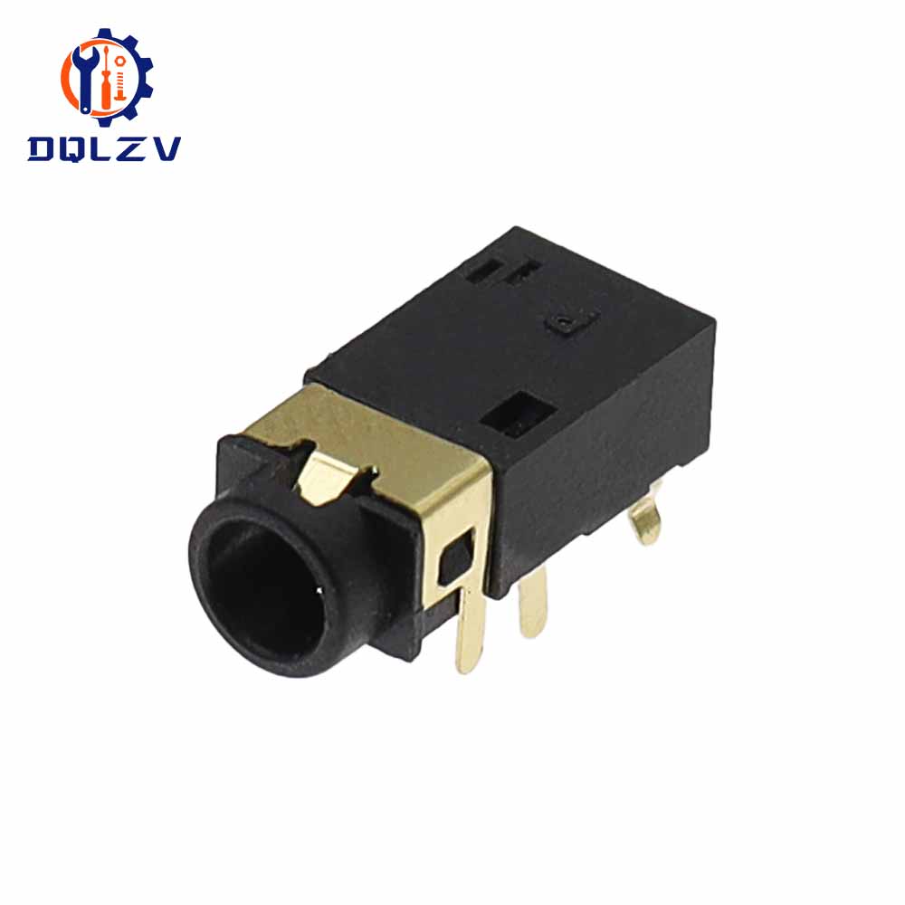 PJ-342 3.5mm Headphone jack PJ-242 6Pin Audio Socket Sinking Plate DIP Gold Plated Connector
