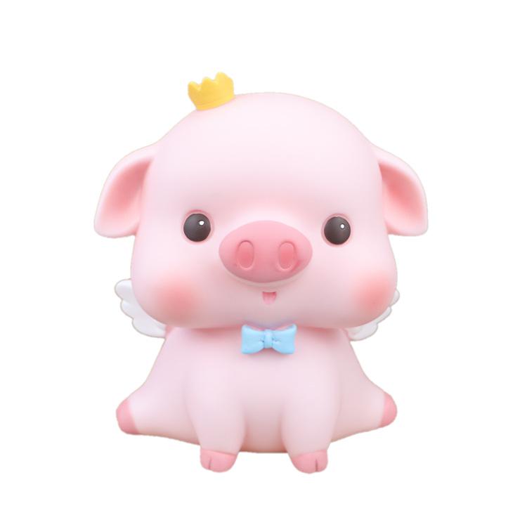 Korean Cute Pig Children's Money Box | Internet Celebrity Cartoon Drop-Proof Silicone Piggy Bank Ornament