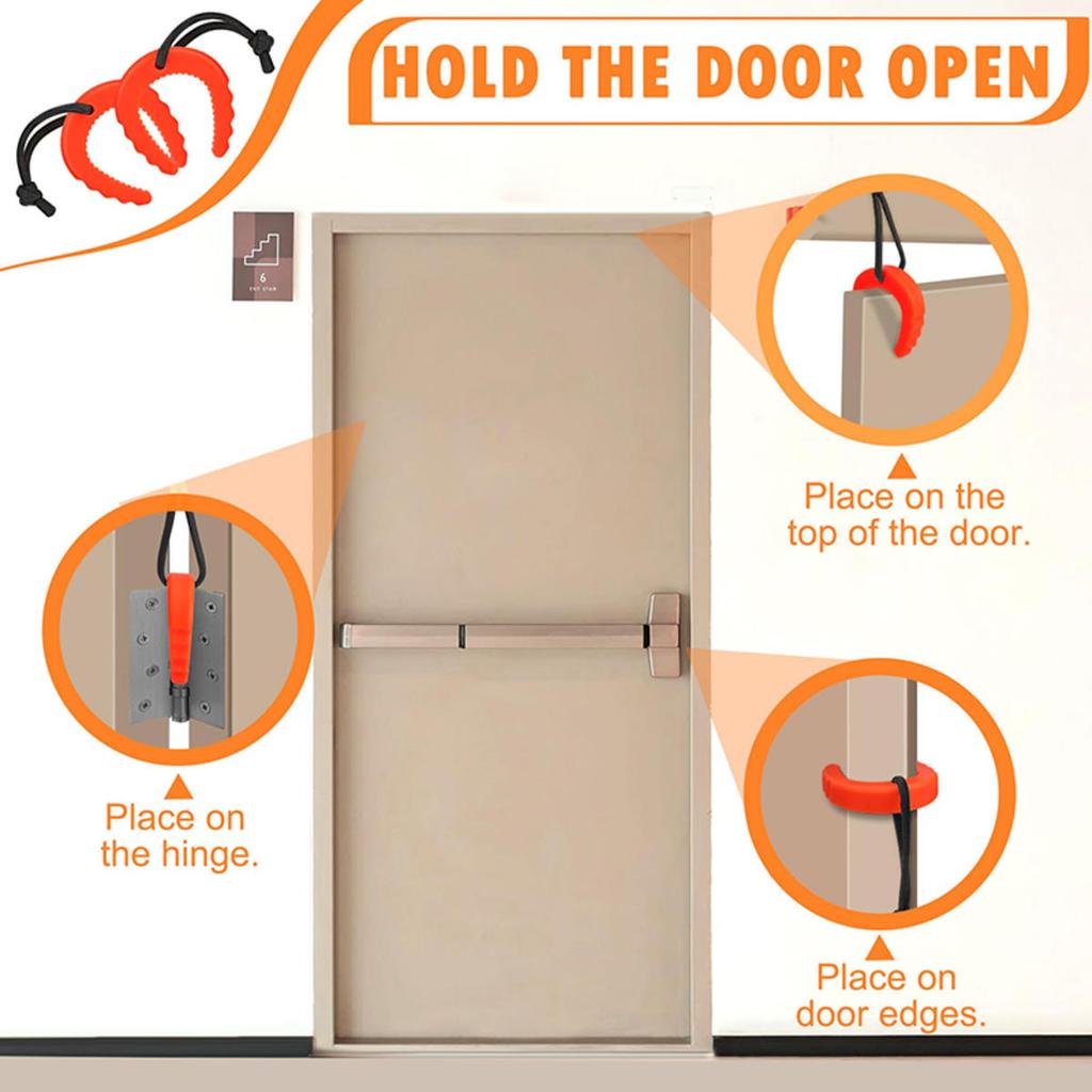 Anti-Collision C-Shaped Door Stopper Safety Silent Anti-Pinch Hand Guard Finger Protector with Rope Door Block Bedroom