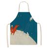 Кулинария Выпечка Кулинария Кухонный фартук Фартук с изображением лисы Льняной фартук Унисекс Ужин Кулинарный нагрудник Фартук Чистящий фартук