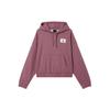 Essentials Casual Sport Knit Loose Hoodie Cropped Sweatshirt Women Tops Light-Mulberry-Red DD6999-533