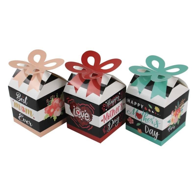 50Pieces Mother Day Candy Boxes Mother Day Cup Cake Paper Boxes Mother Goodie Gift Decorations Mother Day Party Supplies