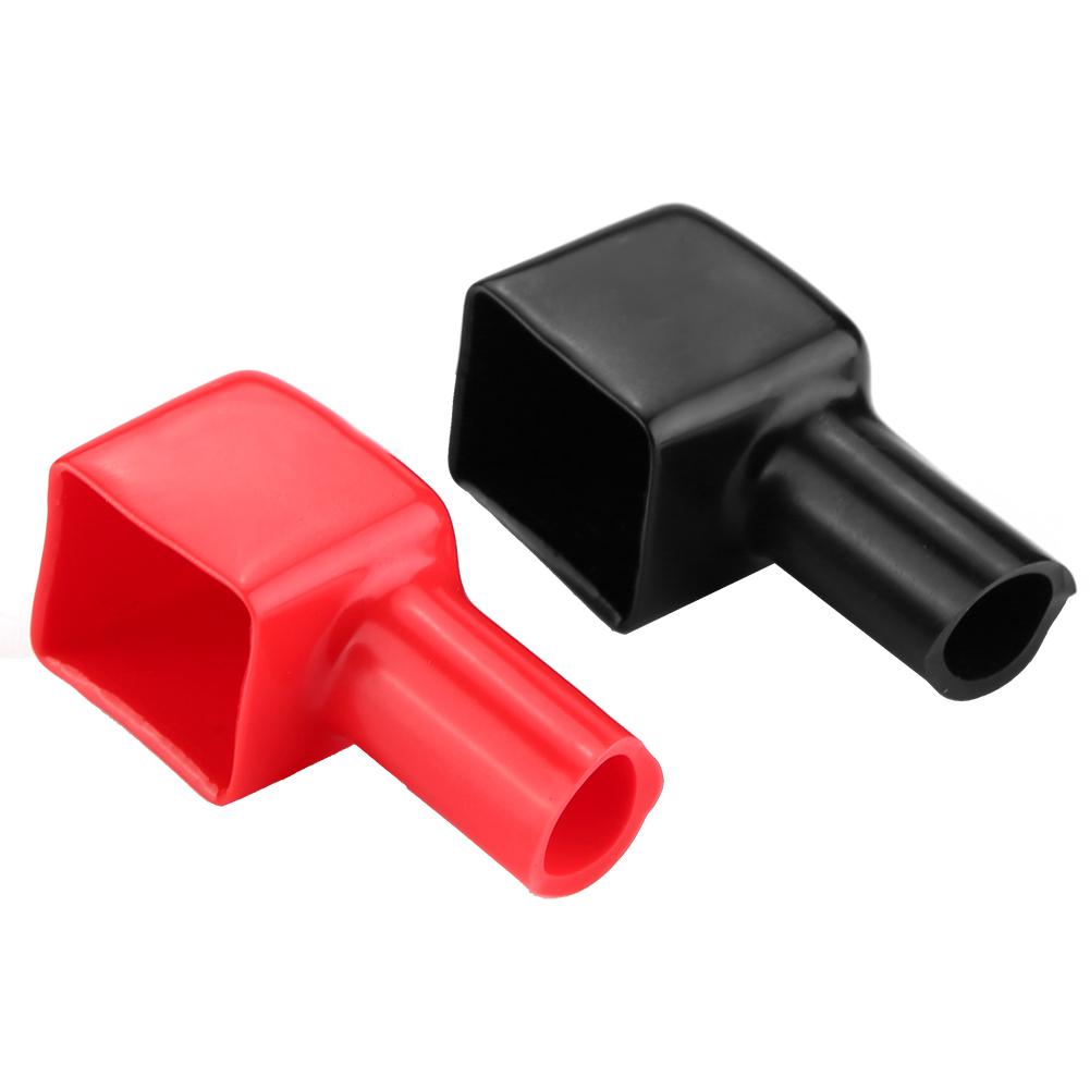2pcs Car Battery Terminal Covers Positive and Negative - Premium Quality PVC, sy Installation - Fit, from Dust, Insulates