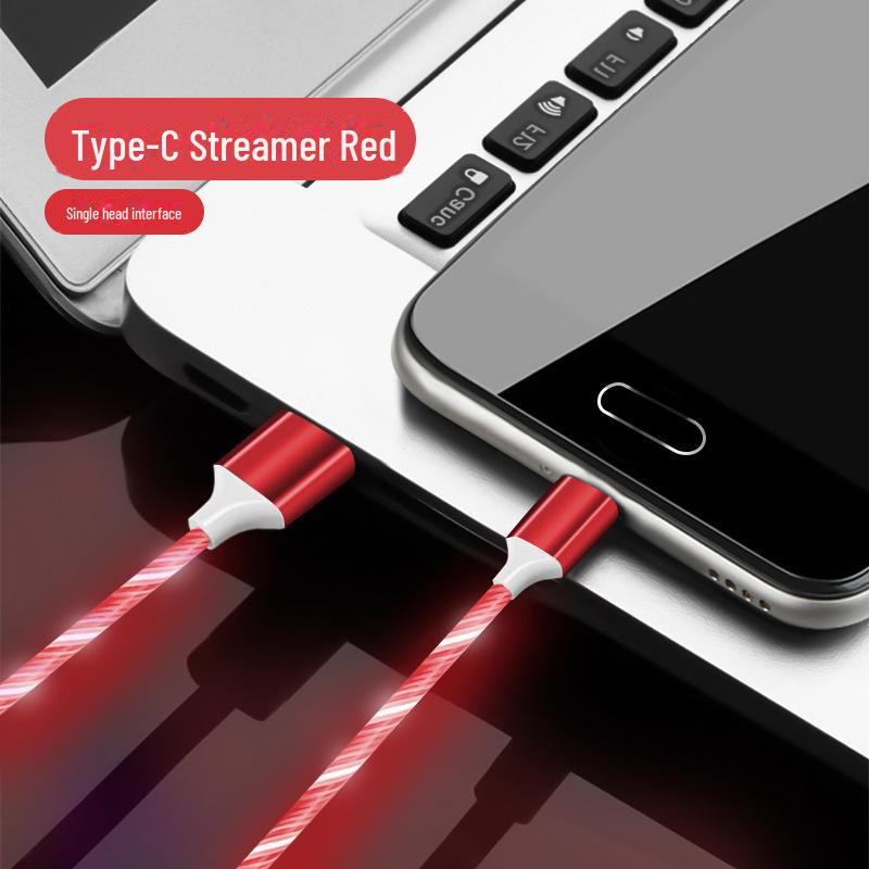 Светящийся кабель для зарядки Streamer для Apple, Android, Type-C, Huawei — красочный и светящийся для автомобиля.