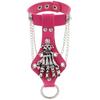 Solid Color PU Leather Bracelet Adjustable Wide Chain Bracelet Dark Style Skull Wristband  Unisex