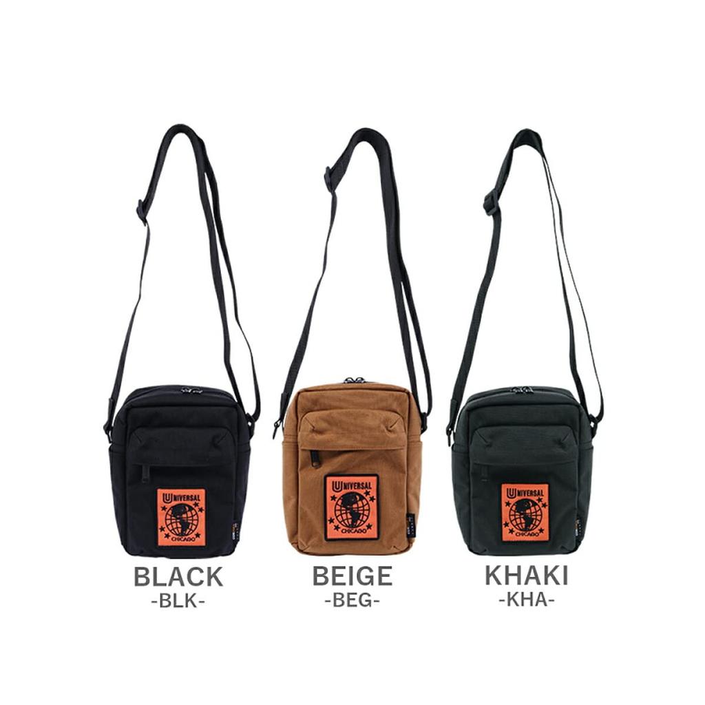 Квадратная наплечная сумка S Мини-сумка OS Черный [Universal Overall] Мужская Женская UVO-115
