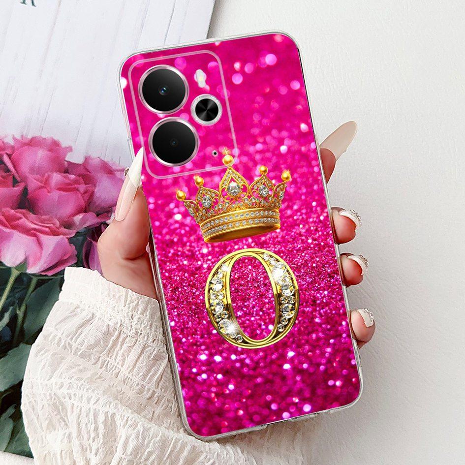 For Realme 14 5G Case RMX5075 Cover Cute Letters Soft Silicone Couple Phone Case For Realme 14 Pro Plus Funda Realme14 14T Coque