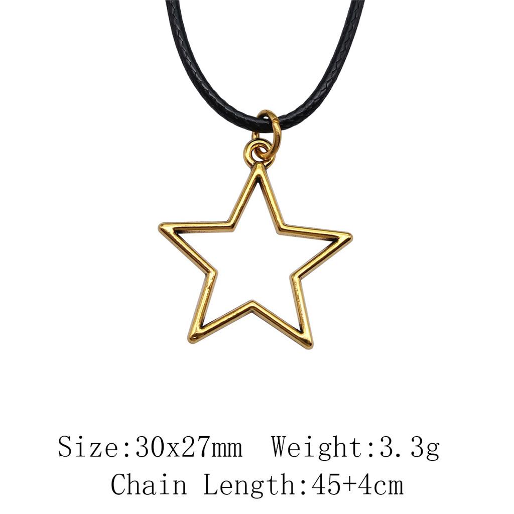 Birthday Gifts Choker Sun Moon Pentagram Necklace Leather Chain 45cm Art Supplies Neck Pendants