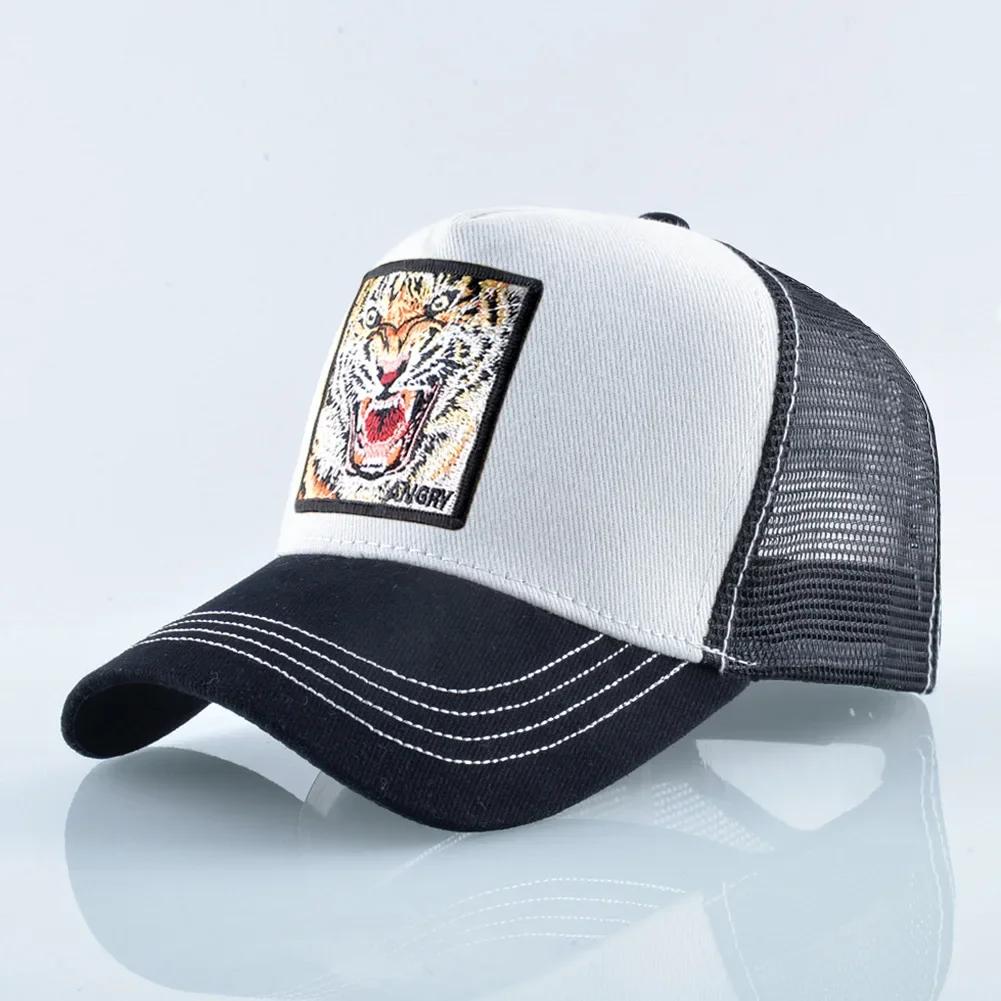 Летняя Бейсболка с Вышивкой - Животная Аппликация, Сетчатая Snapback, Регулируемая Дышащая Кепка в 3 Цветах
