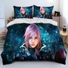 Мультяшный комплект постельного белья серии игр Final FantasyОдеяло Пододеяльник Комплект для кровати Покрывало НаволочкаРазмер кинг/queen