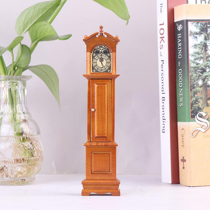 1 компл. 1/12 кукольный домик миниатюрные ретро дедушкины часы для гостиной деревянные напольные часы модель мебельный аксессуар для детей
