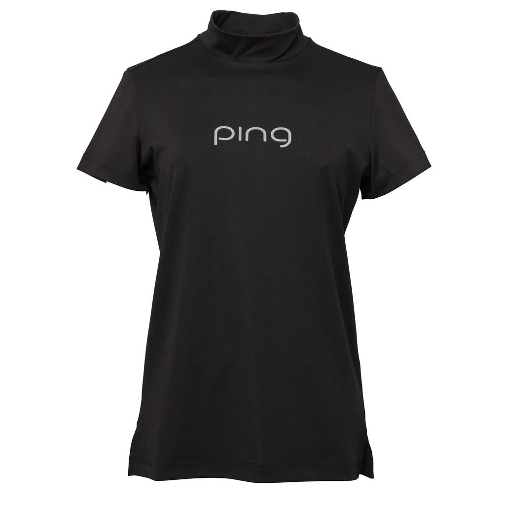 Ping Apparel Short Sleeve High Neck Shirt UV Golf Undershirt Size S Women's (Moisture-Wicking, Quick-Drying, Protection) / / 622-4167204 010_Black,