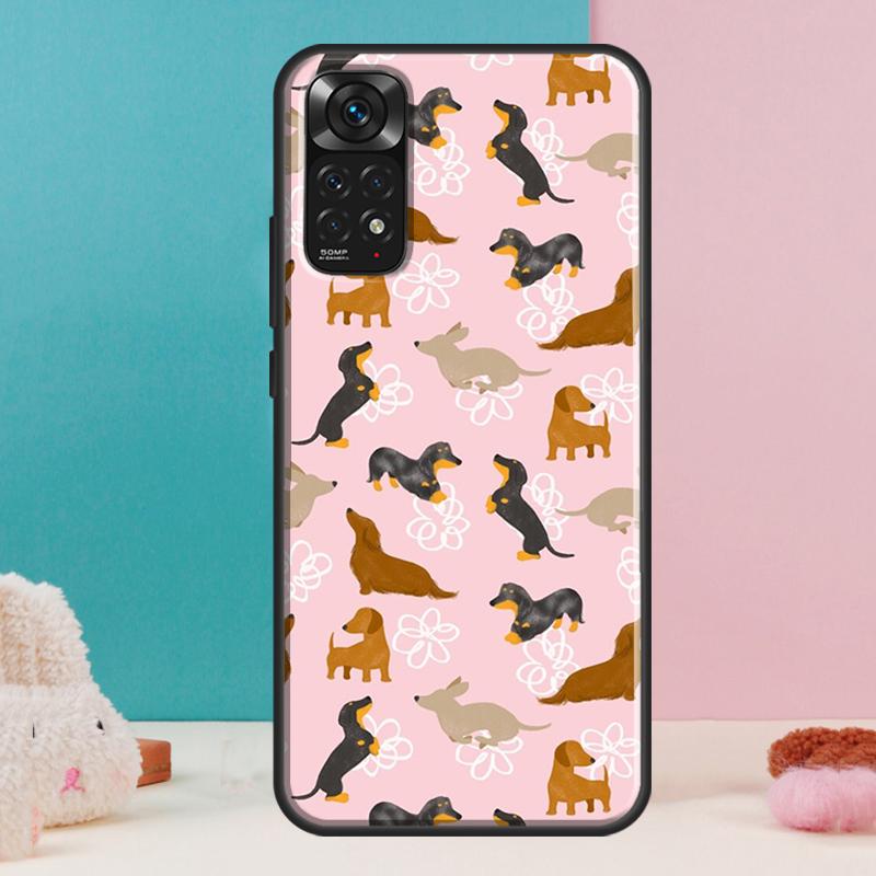 Чехол с рисунком таксы для Xiaomi Redmi Note 14 13 12 Pro 11 9 10 9S 10S 11S 12S Redmi 14C 13C 10C 12C
