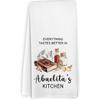 Nonna Gifts Kitchen Towels, Gifts for Nonni Grandma from Grandkids, Everything Tastes Better in Nonna's Kitchen Decorative Hand Tea Towels for