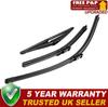 Windscreen Wiper Front + REAR Blades Kit for Vauxhall Opel Corsa D E 2006-2014