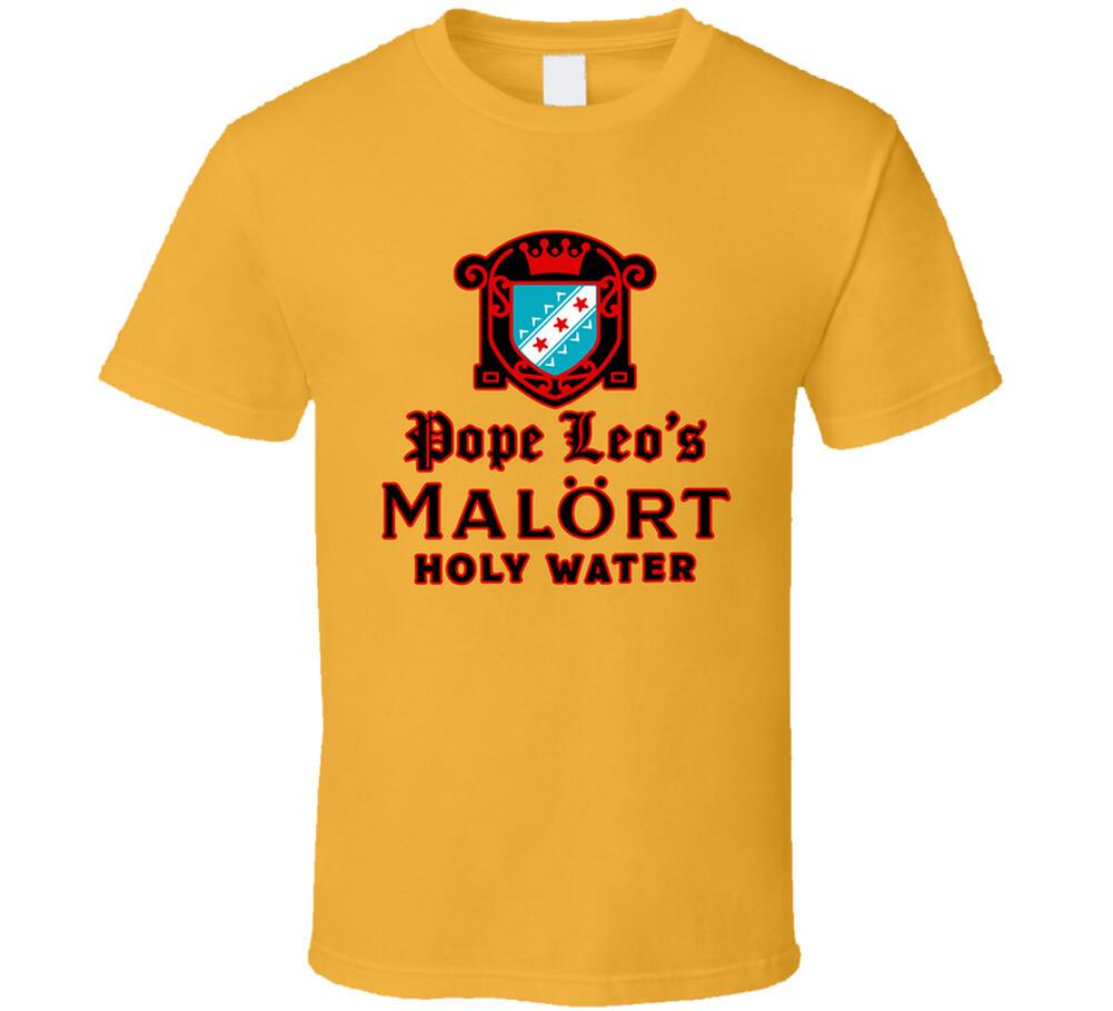 Pope Leo's Malort Holy Water T Shirt Mens Womens Tees Top