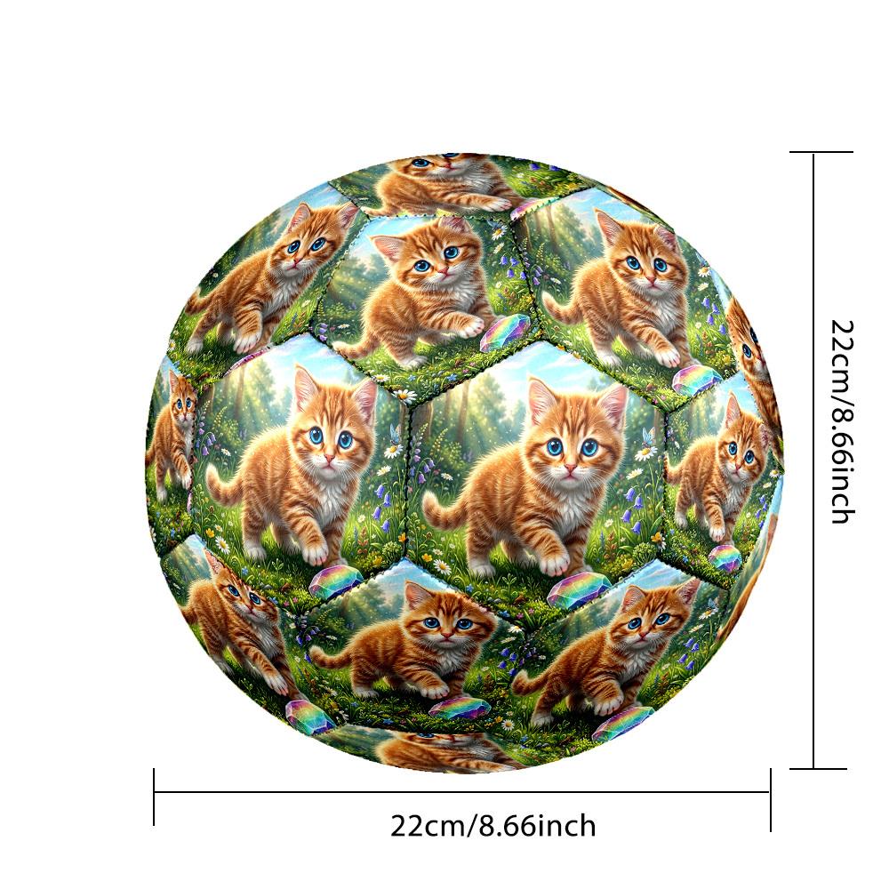 1pc Rainbow Kitten Forest Durable Size 5 Soccer Ball Professional Match Training Football Indoor &Outdoor Sports Ball p60111