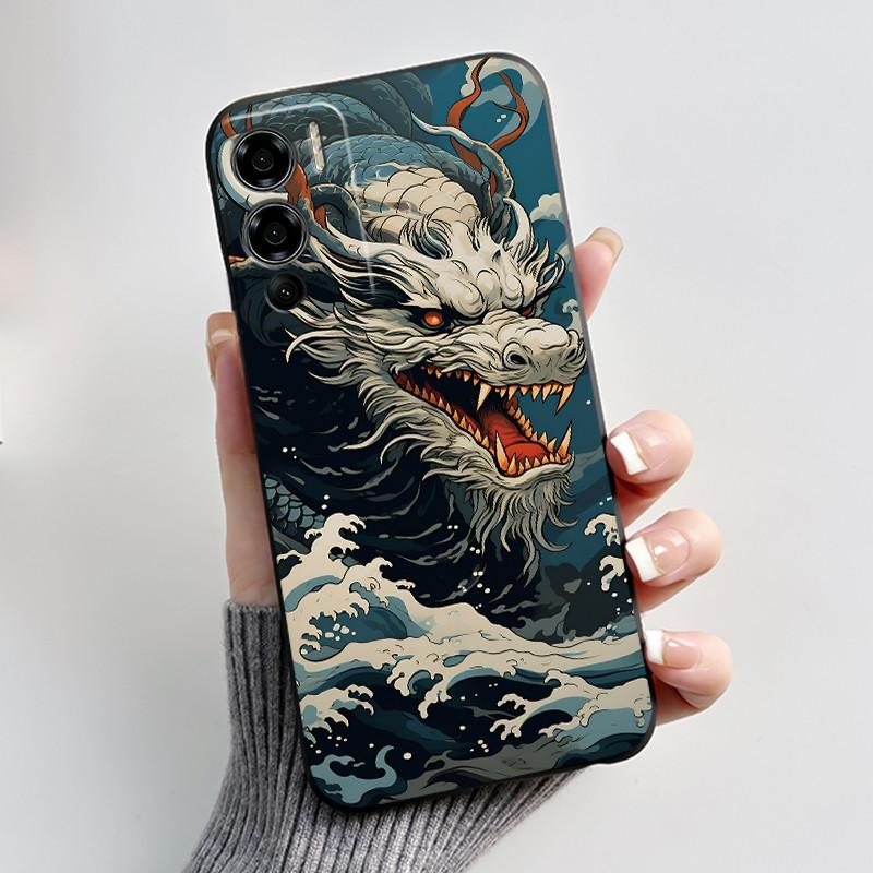 Shockproof Phone Case For Doogee N60 Pro Casing Soft Silicone Beautiful Aurora Snow Mountain Forest Pattern Black Cover