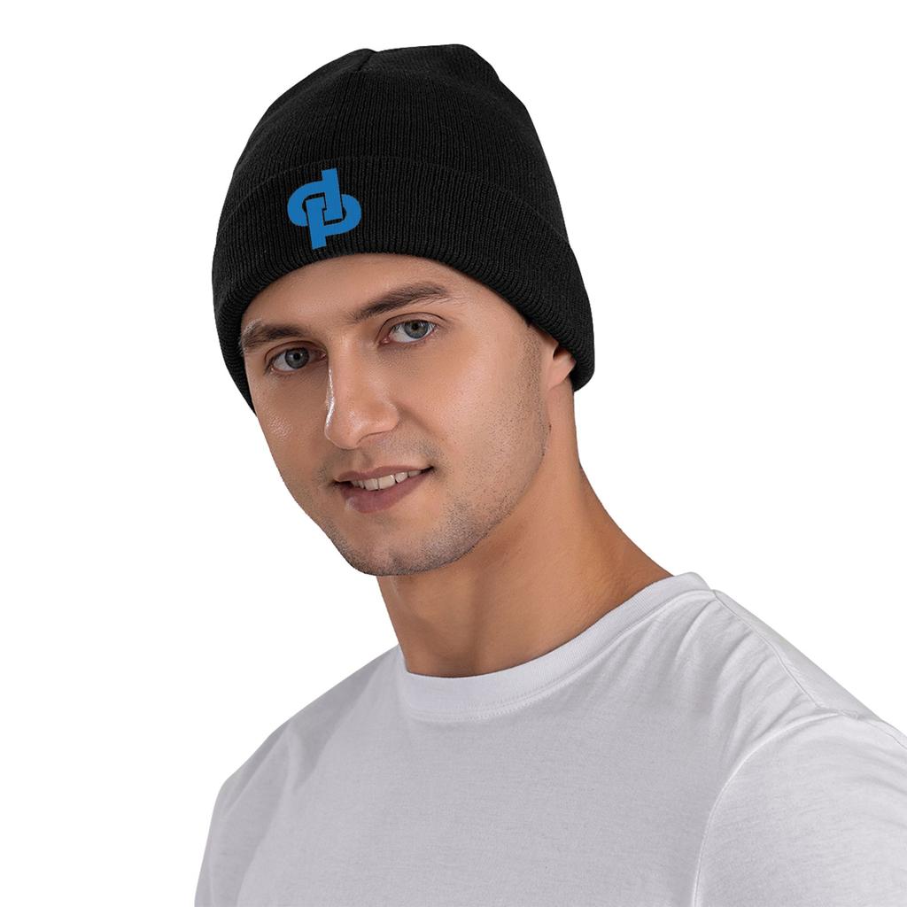 Dotwork black scandinavian forest Winter Skullies Beanies Hat Warm Autumn Knitted Hats Bonnet Caps for Women Men