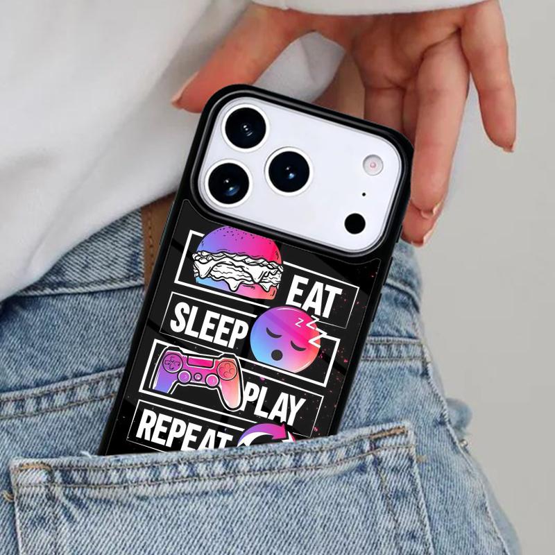 Game Repeat Phone Case for iPhone 16e 15 14 13 12 17 Pro Max Plus Air 17pro Cover Coque
