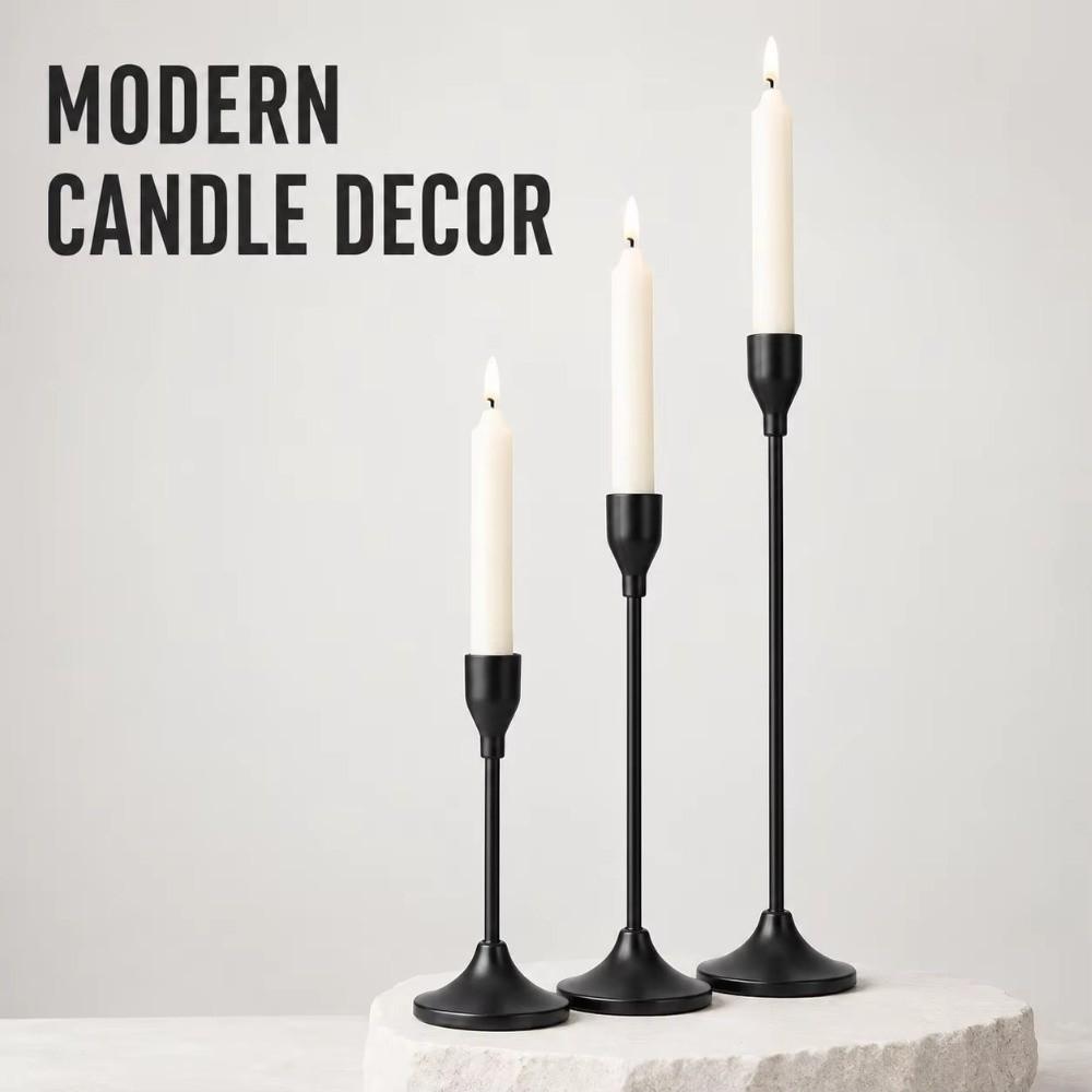 3 Piece Party Decoration Ornaments Metal Candle Holder European Candle Holder