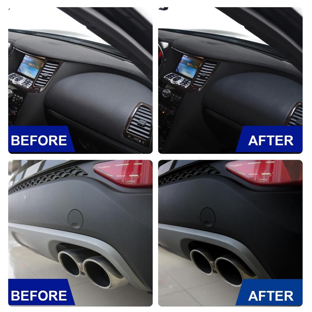 OUHOE Car Plastic Interior Restore Spray Dashboard Trim Refinish Polish Anti Dust Anti Aging Seat Door Panel Care Agent 100ml