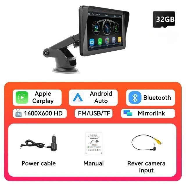CarPlay Android Auto Car Radio Multimedia Video Player 7inch Portable Touch Screen With USB AUX For Rear View Camera
