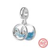 925 Silver Hermit Crab Gecko Jellyfish Dolphin Turtle Pendant Sky Blue Beads Fit Original  Charms Bracelet Europe Jewelry
