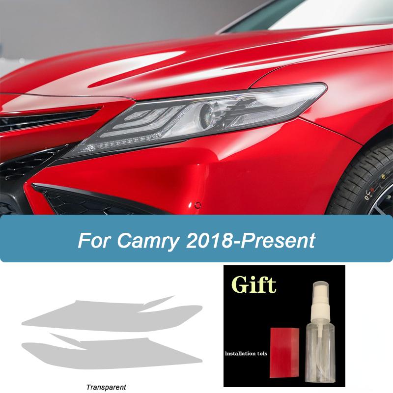 Для Toyota Camry XV70 2018-2025 автомобильная защитная пленка для фар виниловая упаковка дымчато-черная прозрачная наклейка из ТПУ аксессуары