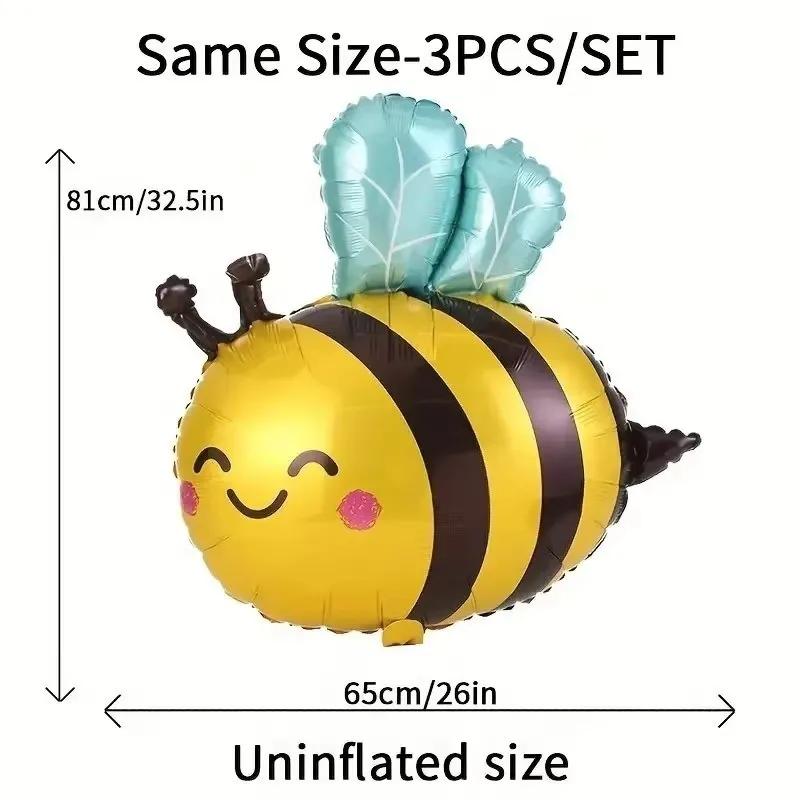 Adorable Bee Balloon Set for Party Decorations Wedding Events Aluminum Film Balloons with Animal Design Ideal for Festive