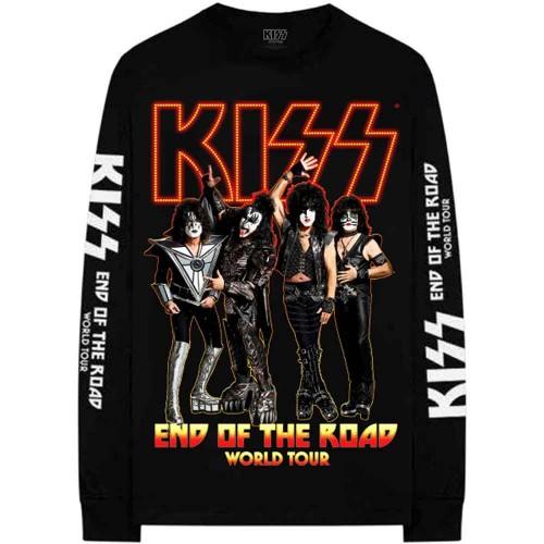 Kiss Футболка унисекс с длинными рукавами для взрослых End Of The Road Tour