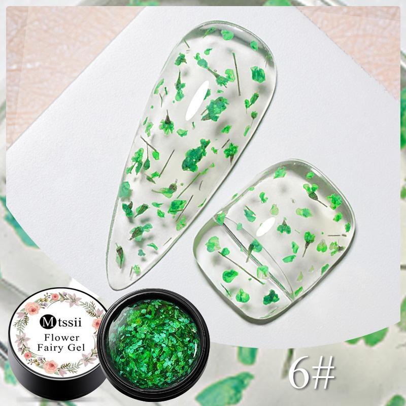MTSSII 5 мл DIY Fairy Series Цветочный блестящий гель-лак для ногтей 3D натуральный сушеный цветок маникюр украшения кристалл прозрачный гель-лак для дизайна ногтей