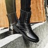 Мужские кожаные ботинки Высокие модные ботинки Мотоциклетные ботинки Ботильоны для пар Ботинки унисекс Ботинки для мотокросса Мужские ботинки Челси