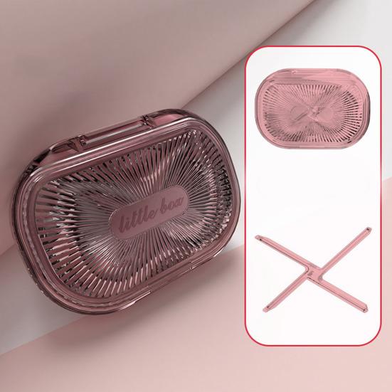 Портативный дорожный держатель для ватных палочек, коробка для хранения зубных протезов, полупрозрачный пылезащитный компактный размер, диспенсер для нити, органайзер для резинок для волос