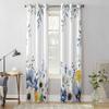 Spring Wildflower Tulip Flowers Leaves Window Curtains for Living Room Luxury Bedroom Curtain Kitchen Blinds Drapes Curtains