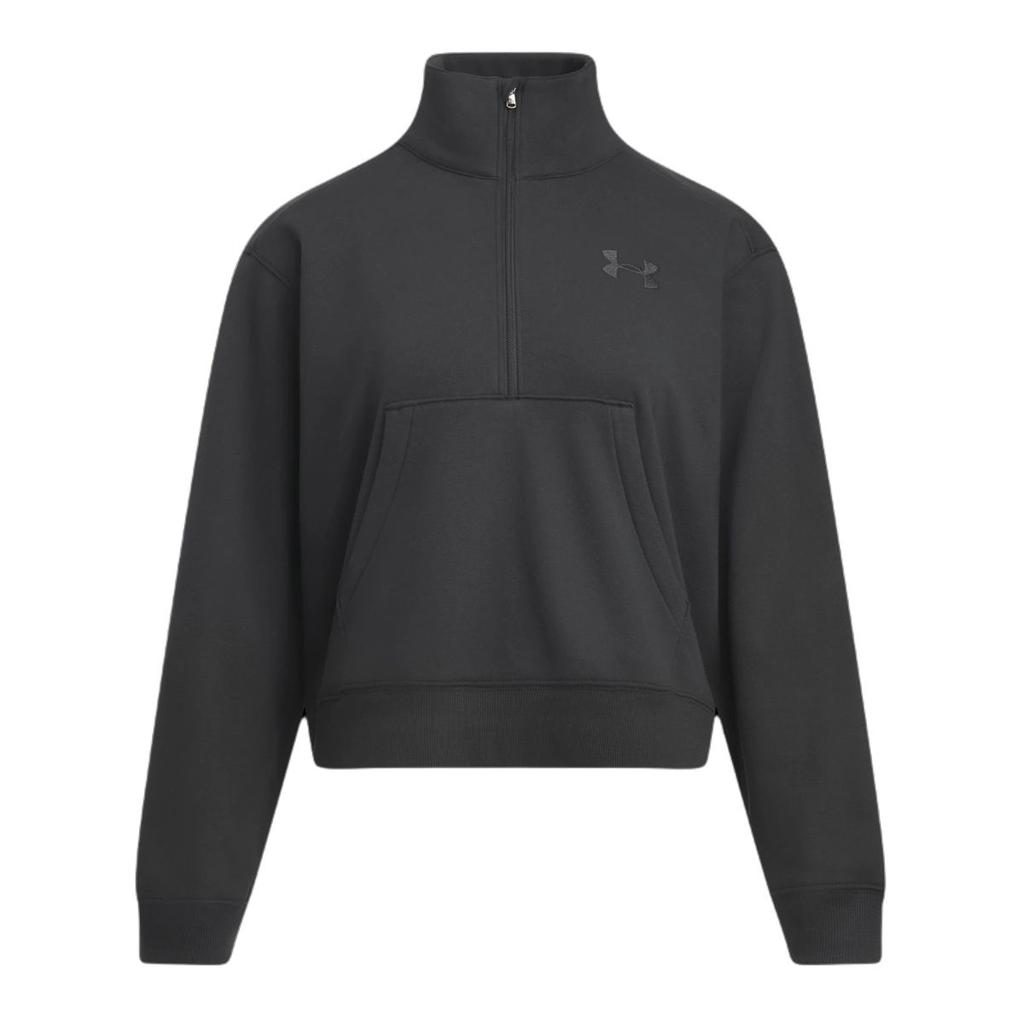 Under Armour Icon Vida Logo Knitted Warm Stand Collar Drop Shoulder Long Sleeve Sweatshirt Women Sweatshirt 6010108-001