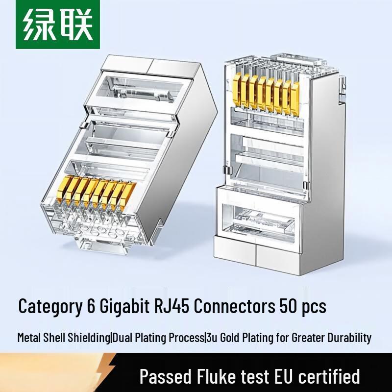 Ugreen Экранированные позолоченные Ethernet-коннекторы Cat6 RJ45