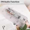 Transparent Tape Player Bluetooth5.0 Tape Player HIFI Sound Retro Nostalgia Dual Track Can Automatically Flip Tape
