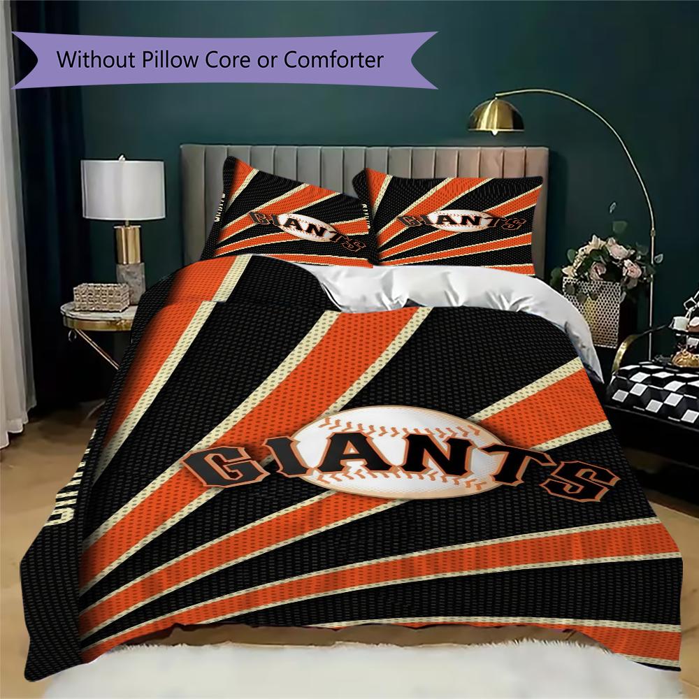 San Francisco Giants Pattern Bedding uilt Set uilt Cover Pillowcase Home Decoration Birthday Gift (1 * duvet cover + 2 * pillowcase without core)