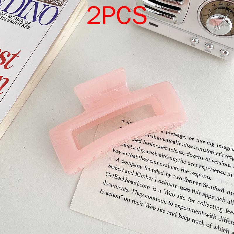 2 шт., комплект головных уборов премиум-класса, новые женские модные зажимы для волос, кофейные, черные, акриловые, большие заколки для волос, зажим для женщин, заколка, аксессуары для волос