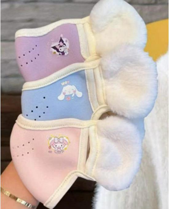 Детская зимняя защитная маска и наушники - ветрозащитные, толстые, плюшевые, для мальчиков и девочек