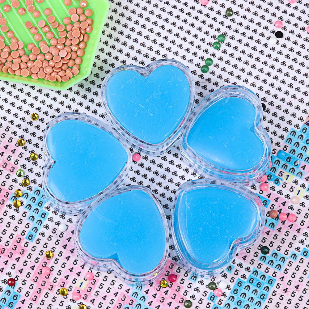 Container Nail Art Tools Drilling Mud Heart-shaped Diamond Painting Glue Diamond Painting Glue Clay