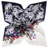 90cm Silk Square Scarf Cashew Flower Design Luxury Brand Neckerchief Muslim Headscarf Square Scarf Lady Foulard Female Bandana
