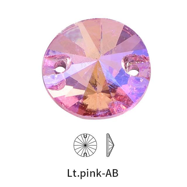 Hand Sewn Drill Flat Buckle, Special-Shaped Ab Color Crystal Glass Round Satellite Diy Clothing Wedding Rhinestone Jewelry Accessories