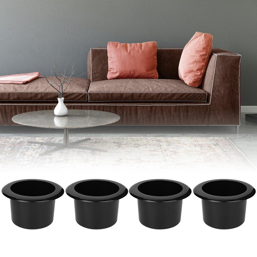 4 шт. Подставка для подстаканника из черного глянцевого АБС-пластика, аксессуары для украшения салона автомобиля