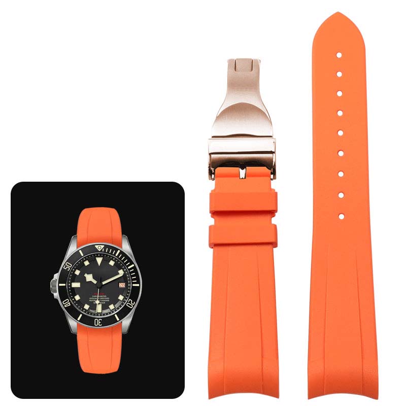Классический высококачественный резиновый ремешок для часов Tudor Black Bay GMT с застежкой-молнией, черный, синий, красный, 22 мм