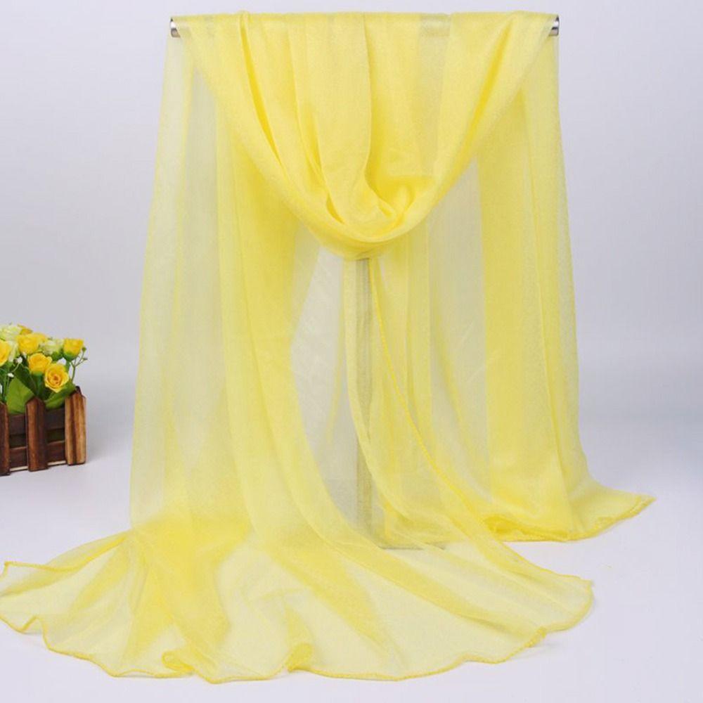 Soft Silk Scarf Breathable Sheer Wrap Summer Bandana for Women