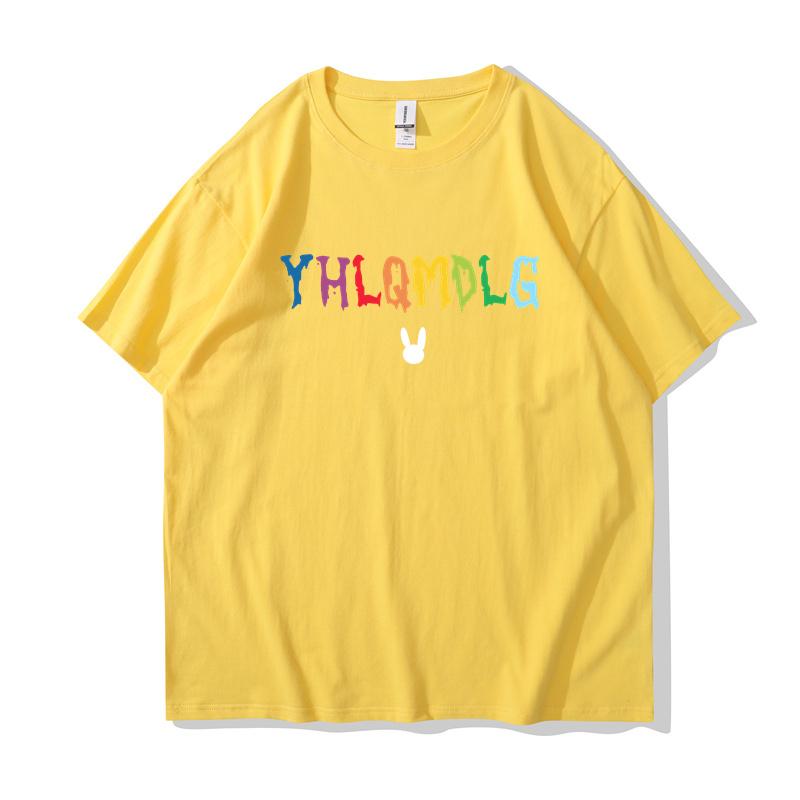 Рэпер Bad Bunny Basis Classic Мужская Женская Футболка Крутые Футболки Harajuku Уличная Летняя Женская Футболка 90-х Топ Футболка Одежда