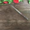 Palillos Chinos 23 Cm 1 Pair Chinese Portable Chopsticks Stainless Steel Chopsticks Food Sticks