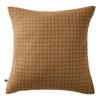 Pillowcase Woven-dyed Small Squares Deco "Gaïa Mix" 60 X 60 Cm &; 50 X 70 Cm "Cotton Gauze" - Gaïa Mix Camel - 60 X 60 Cm